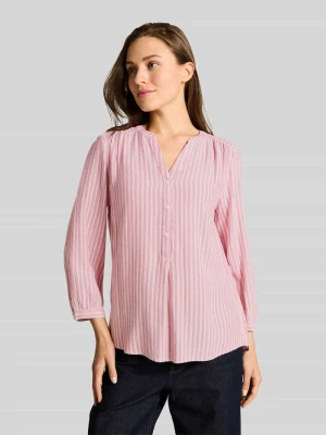 bluzka z długim rękawem o kroju regular fit z wiskozy Tom Tailor