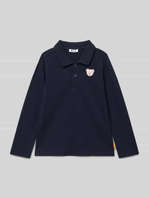 Bluzka z długim rękawem o kroju regular fit z wyhaftowanym logo Steiff