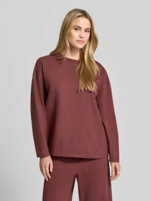 Bluzka z długim rękawem o kroju relaxed fit z bawełny American Vintage Średniobrązowy