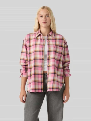 Bluzka z długim rękawem o kroju relaxed fit z czystej bawełny Levi's Różowawy