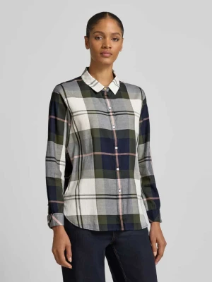 Bluzka z długim rękawem o kroju relaxed fit z czystej bawełny model ‘MOORLAND’ Barbour