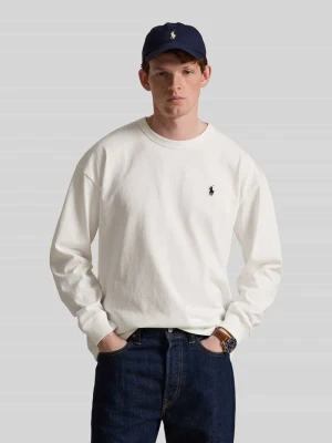 Bluzka z długim rękawem o kroju relaxed fit z czystej bawełny Polo Ralph Lauren Biały