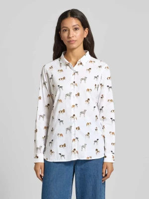 Bluzka z długim rękawem o kroju relaxed fit z mieszanki bawełny model ‘SAFARI’ Barbour