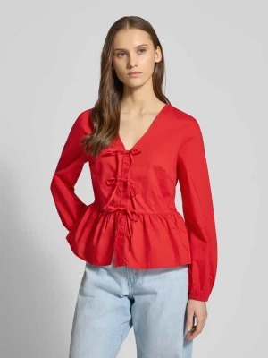 Bluzka z długim rękawem o kroju slim fit z czystej bawełny Marc O'Polo DENIM