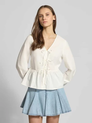 Bluzka z długim rękawem o kroju slim fit z czystej bawełny Marc O'Polo DENIM