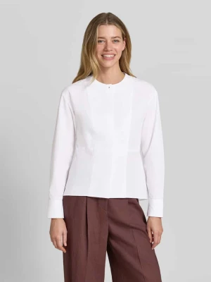 Bluzka z długim rękawem o kroju slim fit z czystej bawełny model 'BEPLUM' Boss