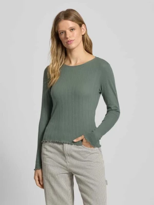 Bluzka z długim rękawem o kroju slim fit z czystej bawełny model ‘CARLOTTA’ Only