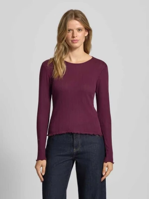 Bluzka z długim rękawem o kroju slim fit z czystej bawełny model ‘CARLOTTA’ Only