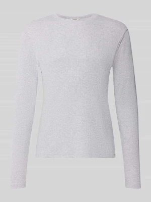 Bluzka z długim rękawem o kroju slim fit z czystej bawełny model 'Enil' Drykorn Jasnoszary