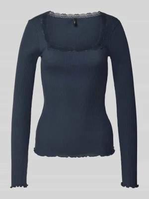 Bluzka z długim rękawem o kroju slim fit z czystej bawełny model ‘XENA’ Only