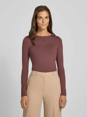 Bluzka z długim rękawem o kroju slim fit z dżerseju ze streczem model ‘DASIIA’ HUGO