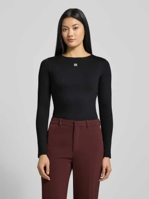 Bluzka z długim rękawem o kroju slim fit z dżerseju ze streczem model ‘DASIIA’ HUGO