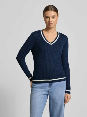 Bluzka z długim rękawem o kroju slim fit z imitacji dzianiny Christian Berg Woman