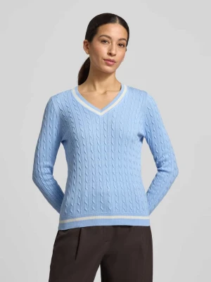 Bluzka z długim rękawem o kroju slim fit z imitacji dzianiny Christian Berg Woman