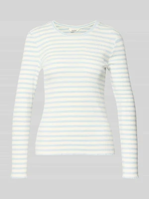 Bluzka z długim rękawem o kroju slim fit z mieszanki bawełny ekologicznej model ‘ANNA’ Selected Femme