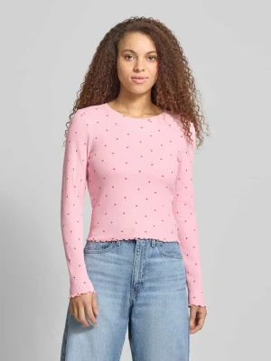 Bluzka z długim rękawem o kroju slim fit z mieszanki bawełny ekologicznej model ‘FENJA’ Only