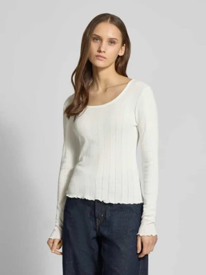 Bluzka z długim rękawem o kroju slim fit z mieszanki bawełny ekologicznej model ‘TENNA LIFE’ Only