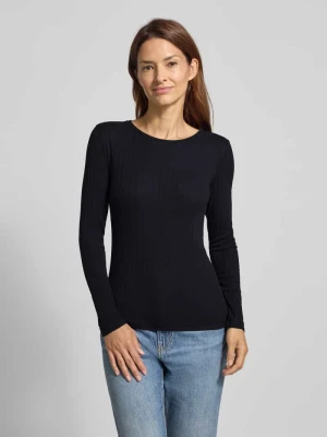 Bluzka z długim rękawem o kroju slim fit z mieszanki bawełny i modalu Marc O'Polo