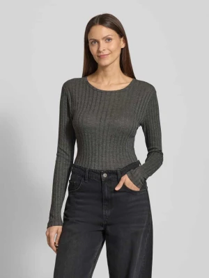 Bluzka z długim rękawem o kroju slim fit z mieszanki bawełny i modalu Marc O'Polo