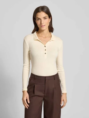 Bluzka z długim rękawem o kroju slim fit z mieszanki bawełny i modalu Marc O'Polo