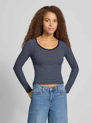 Bluzka z długim rękawem o kroju slim fit z mieszanki bawełny Levi's Niebieski