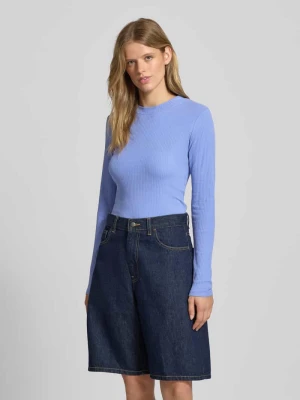 Bluzka z długim rękawem o kroju slim fit z mieszanki bawełny Marc O'Polo DENIM