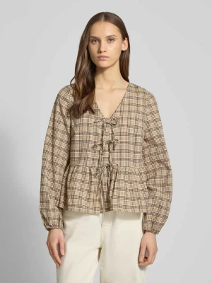 Bluzka z długim rękawem o kroju slim fit z mieszanki bawełny Marc O'Polo DENIM