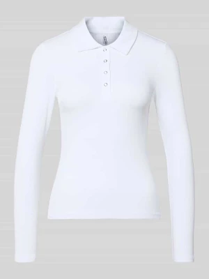 Bluzka z długim rękawem o kroju slim fit z mieszanki bawełny model ‘KITTE’ Pieces