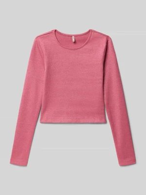 Bluzka z długim rękawem o kroju slim fit z mieszanki bawełny model ‘TRINNY’ Only