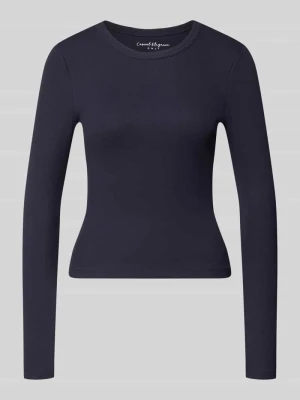 Bluzka z długim rękawem o kroju slim fit z mieszanki bawełny model 'VAL' Only