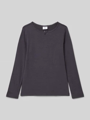 Bluzka z długim rękawem o kroju slim fit z mieszanki bawełny s.Oliver RED LABEL