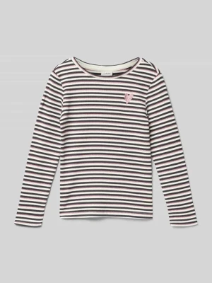 Bluzka z długim rękawem o kroju slim fit z mieszanki bawełny s.Oliver RED LABEL