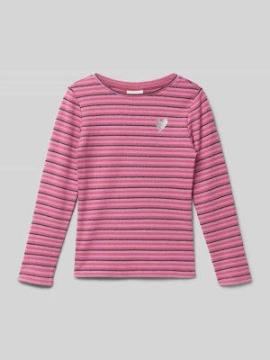 Bluzka z długim rękawem o kroju slim fit z mieszanki bawełny s.Oliver RED LABEL