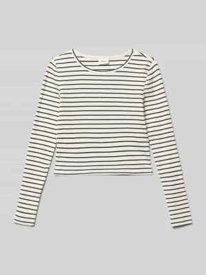 Bluzka z długim rękawem o kroju slim fit z mieszanki bawełny s.Oliver RED LABEL