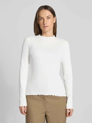 Bluzka z długim rękawem o kroju slim fit z mieszanki bawełny Tom Tailor Denim