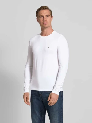 Bluzka z długim rękawem o kroju slim fit z mieszanki bawełny Tommy Hilfiger