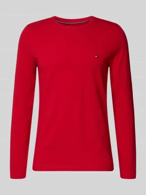 Bluzka z długim rękawem o kroju slim fit z mieszanki bawełny Tommy Hilfiger