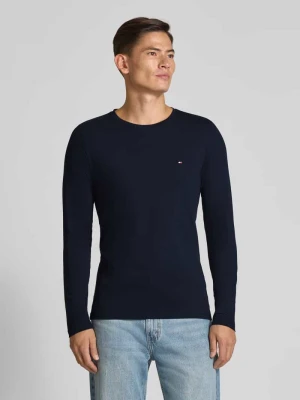 Bluzka z długim rękawem o kroju slim fit z mieszanki bawełny Tommy Hilfiger