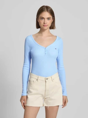 Bluzka z długim rękawem o kroju slim fit z mieszanki bawełny Tommy Jeans