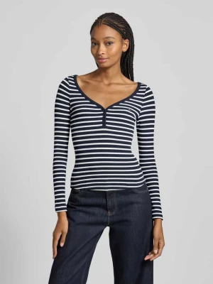 Bluzka z długim rękawem o kroju slim fit z mieszanki bawełny Tommy Jeans