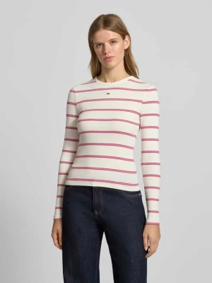 Bluzka z długim rękawem o kroju slim fit z mieszanki bawełny Tommy Jeans