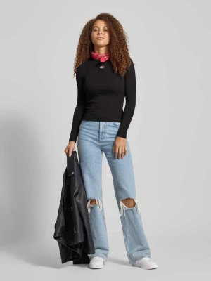 Bluzka z długim rękawem o kroju slim fit z mieszanki bawełny Tommy Jeans