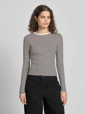 Bluzka z długim rękawem o kroju slim fit z mieszanki bawełny Tommy Jeans