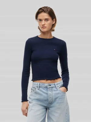 Bluzka z długim rękawem o kroju slim fit z mieszanki bawełny Tommy Jeans
