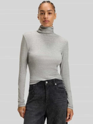 Bluzka z długim rękawem o kroju slim fit z mieszanki lyocellu Boss Orange