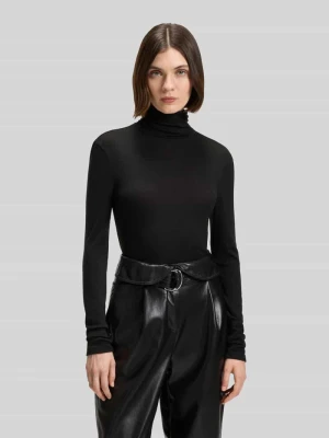 Bluzka z długim rękawem o kroju slim fit z mieszanki lyocellu Boss Orange