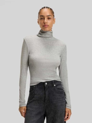 Bluzka z długim rękawem o kroju slim fit z mieszanki lyocellu Boss Orange