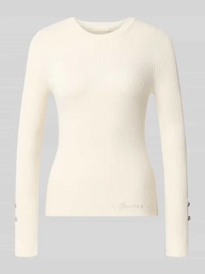 Bluzka z długim rękawem o kroju slim fit z mieszanki wiskozy model 'Ellie' Guess