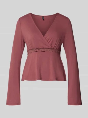 Bluzka z długim rękawem o kroju slim fit z mieszanki wiskozy model ‘SINI’ Only