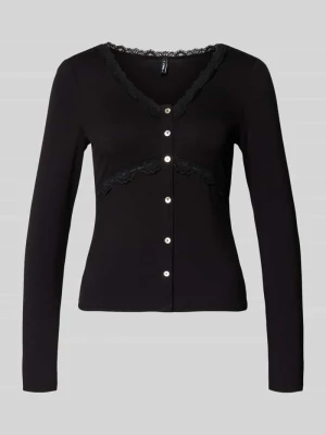 Bluzka z długim rękawem o kroju slim fit z mieszanki wiskozy model ‘SINI’ Only